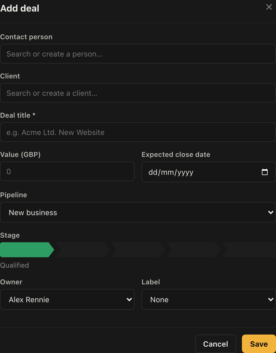 The new deal form